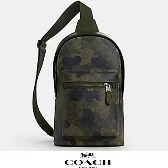 ❤️Coach West Pack In Signature Camo Print main image 7